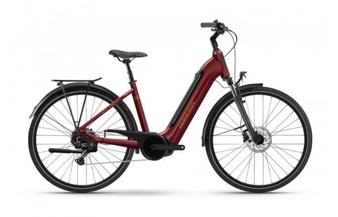 Rower elektryczny WINORA Tria X11 Low Bordowy 28"