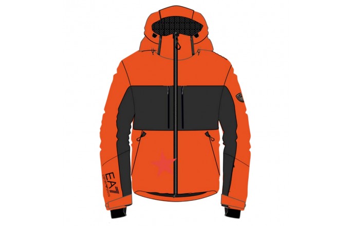 Kurtka EA7 EMPORIO ARMANI Kitzbuhel Protectum7 JKT Pomarańczowa