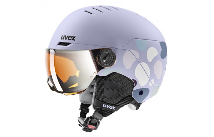 Kask narciarski UVEX Rocket Jr Visor Lawendowy