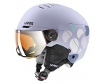Kask narciarski UVEX Rocket Jr Visor Lawendowy