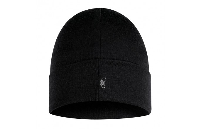 Czapka BUFF Merino Heavyweight Solid Czarna
