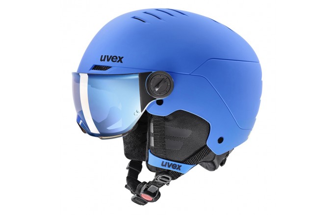 Kask narciarski UVEX Rocket Jr Visor Niebieski
